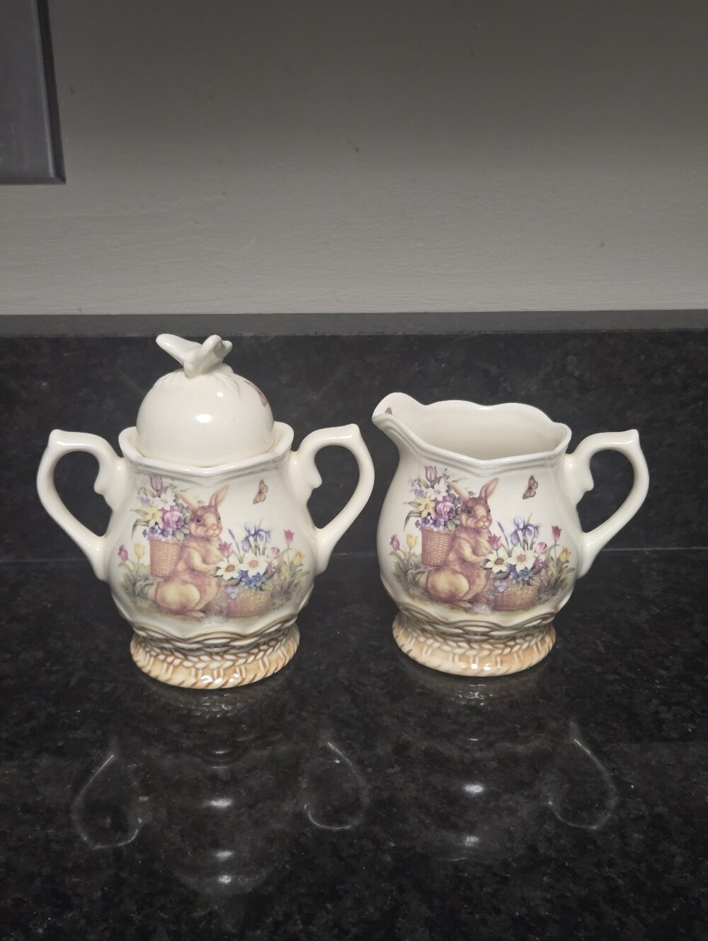 Vintage Cracker & Barrel Teapot Set Creamer and Sugar Bowl